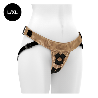 Imbracatura Mythology Fantasy Gold L/XL – Compatibile con dildo ventosa